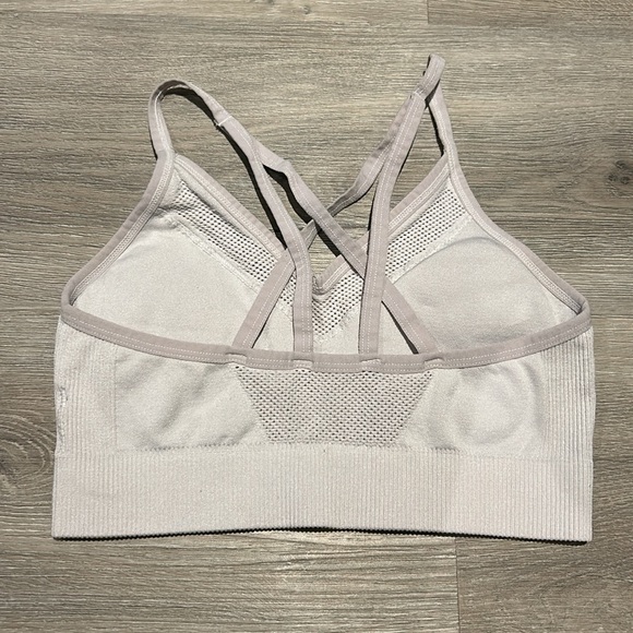 Ryka Light Support Sports Bra - White with Grey Straps - Picture 4 of 5